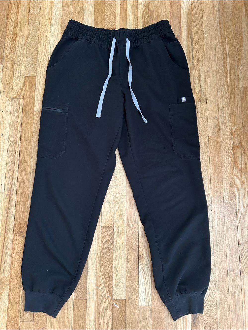 Figs Black Elastic Waist Medical Jogger Pants